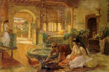 Arab or Arabic people and life. Orientalism oil paintings  334